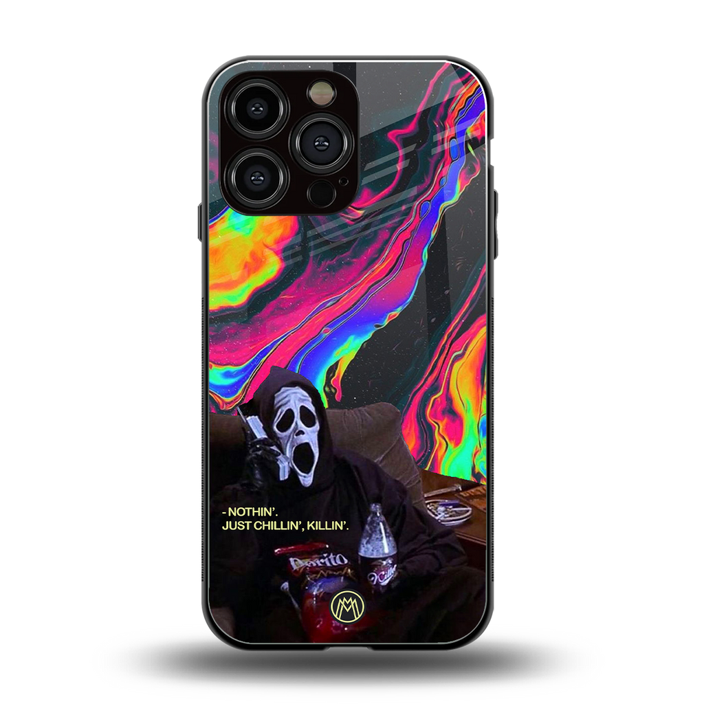 chillin killin back phone cover | glass case for iphone 13 pro max