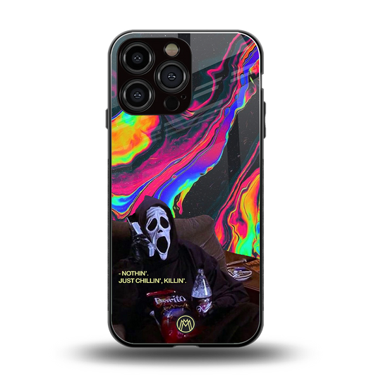 chillin killin back phone cover | glass case for iphone 13 pro max