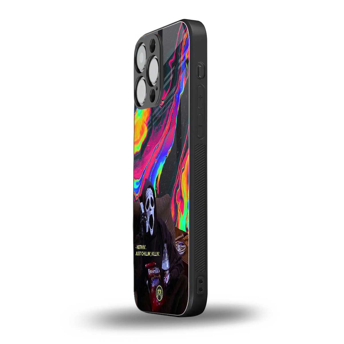 chillin killin back phone cover | glass case for iphone 13 pro max