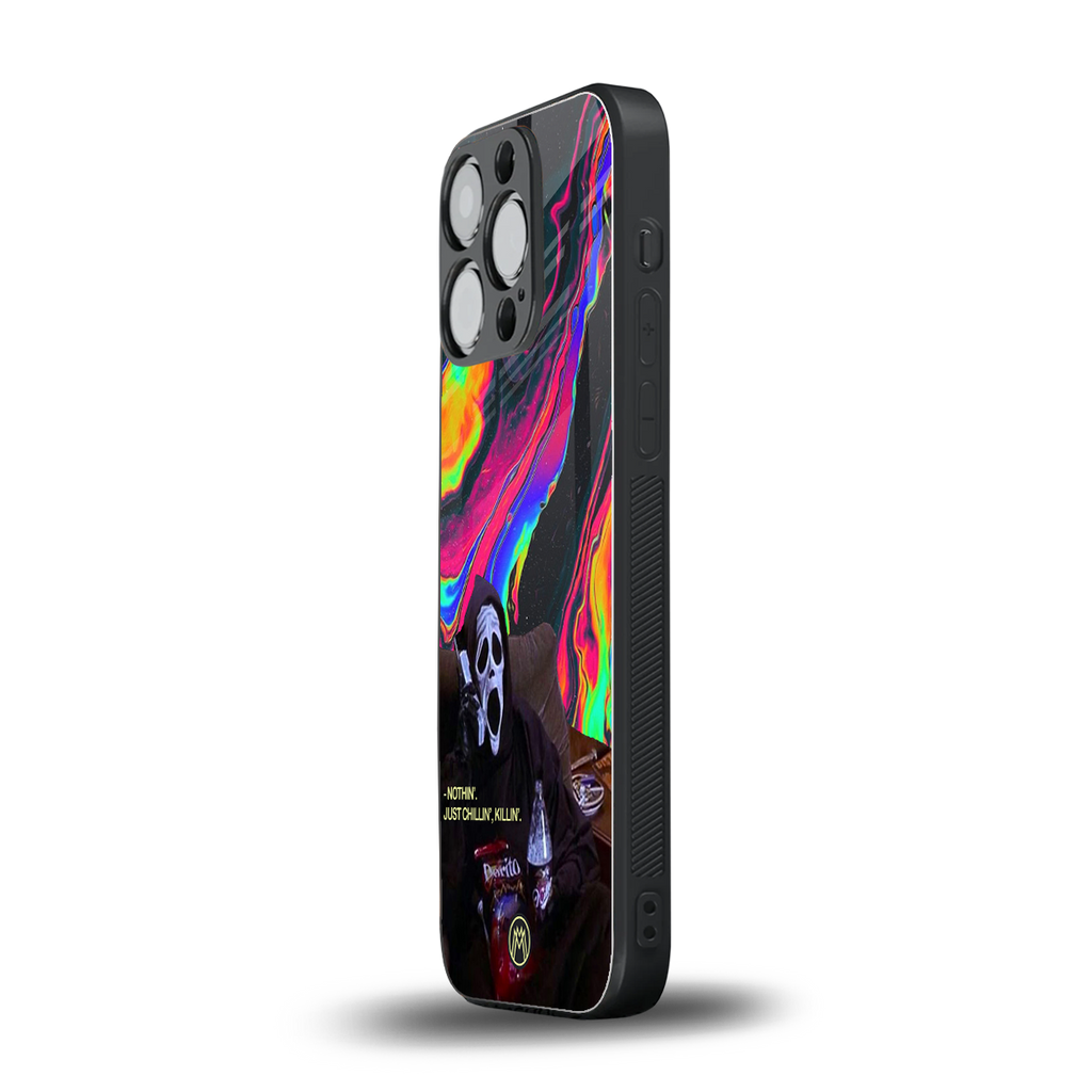 chillin killin back phone cover | glass case for iphone 13 pro