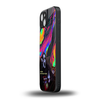 chillin killin back phone cover | glass case for iphone 15 plus