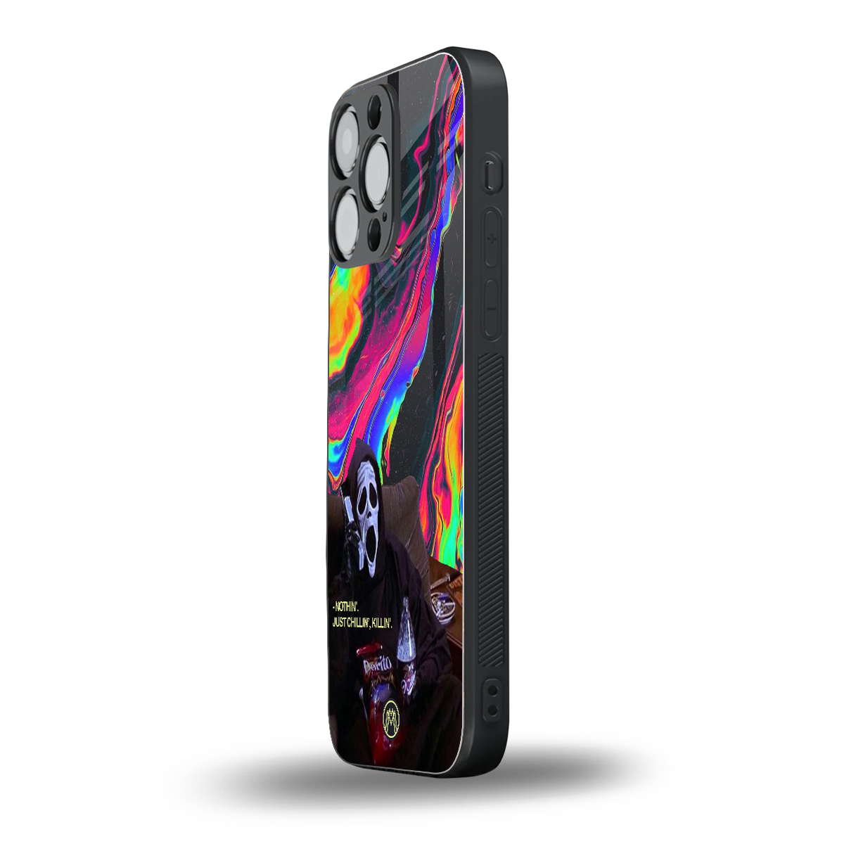 chillin killin back phone cover | glass case for iphone 15 pro max