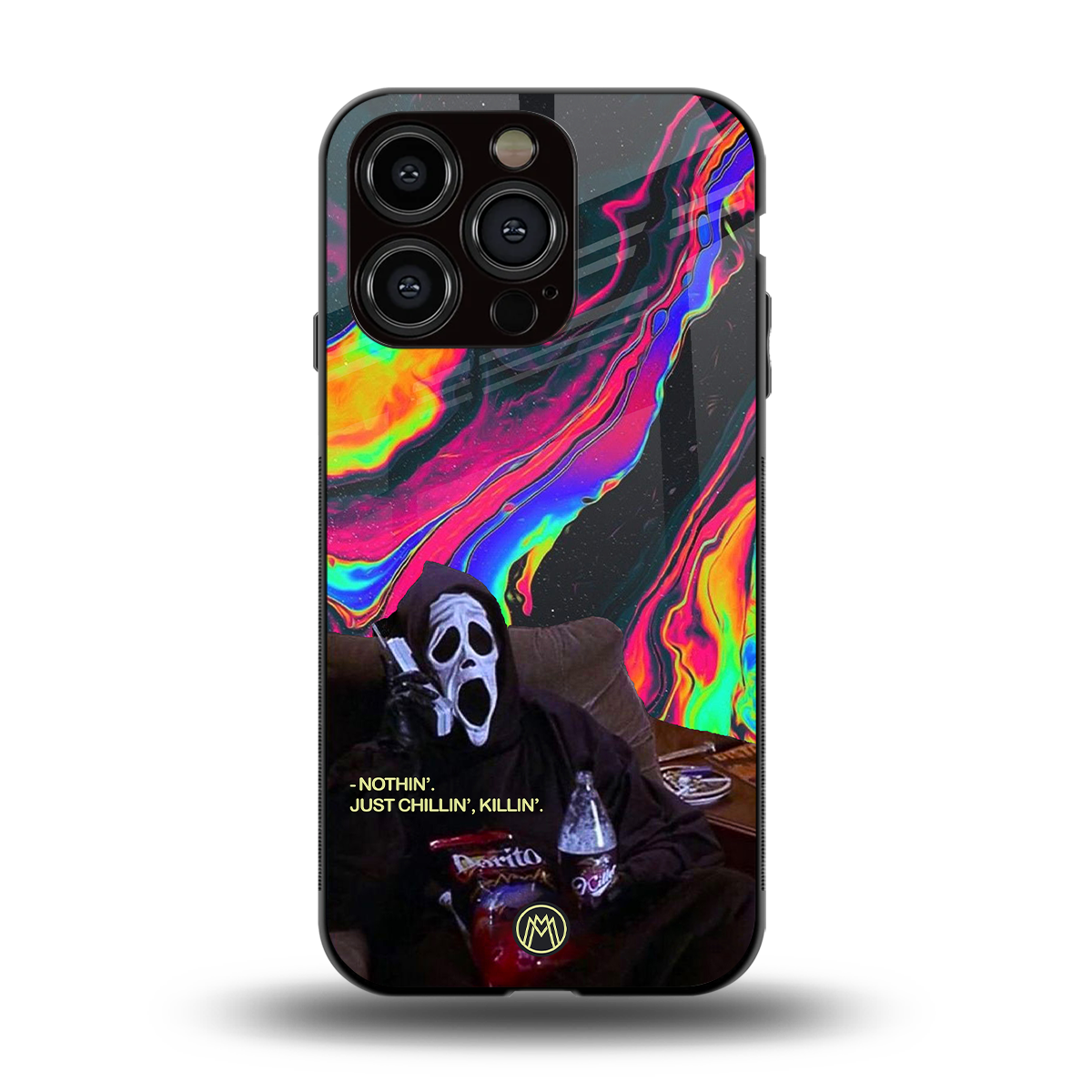 chillin killin back phone cover | glass case for iphone 15 pro