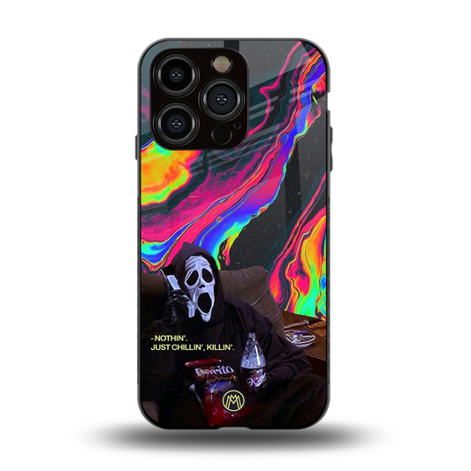 chillin killin back phone cover | glass case for iphone 14 pro