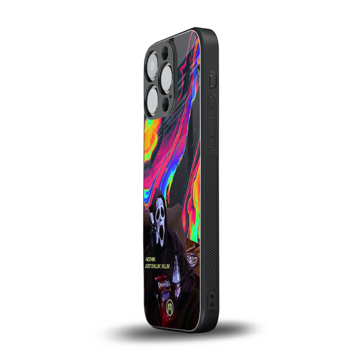 chillin killin back phone cover | glass case for iphone 14 pro