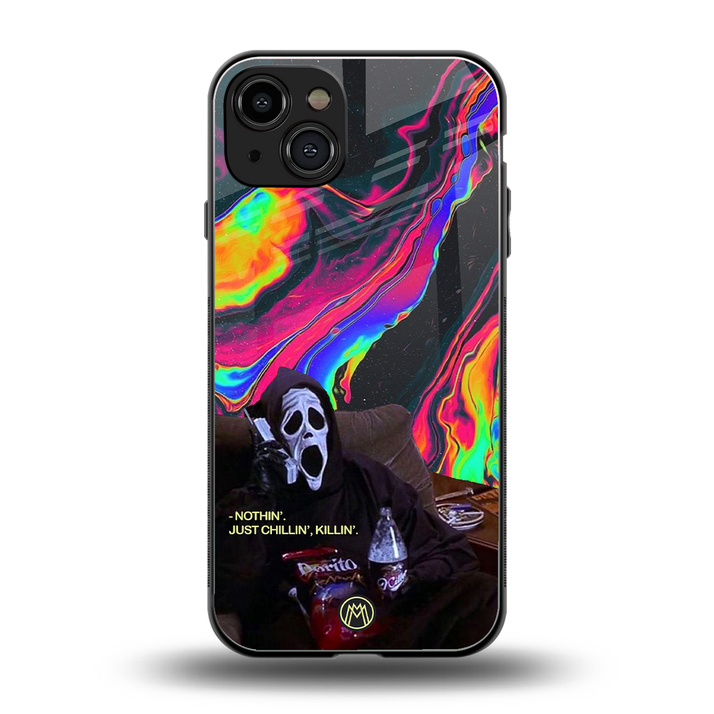 chillin killin back phone cover | glass case for iphone 14