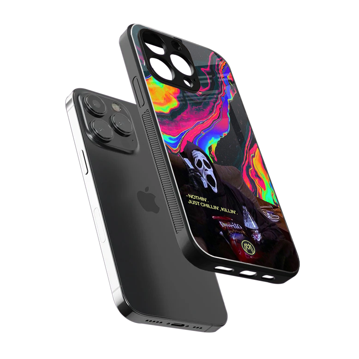 chillin killin back phone cover | glass case for iphone 16 pro max