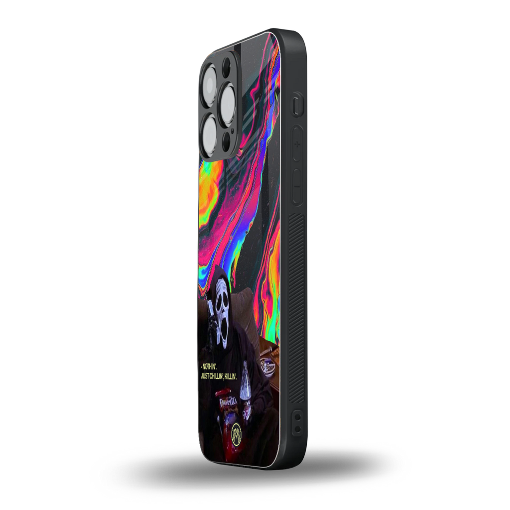 chillin killin back phone cover | glass case for iphone 16 pro max