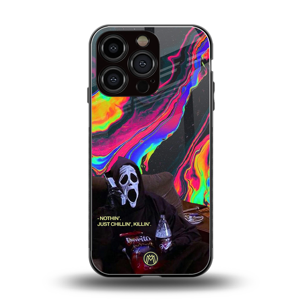 chillin killin back phone cover | glass case for iphone 16 pro