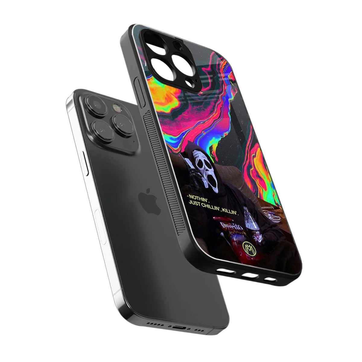 chillin killin back phone cover | glass case for iphone 16 pro