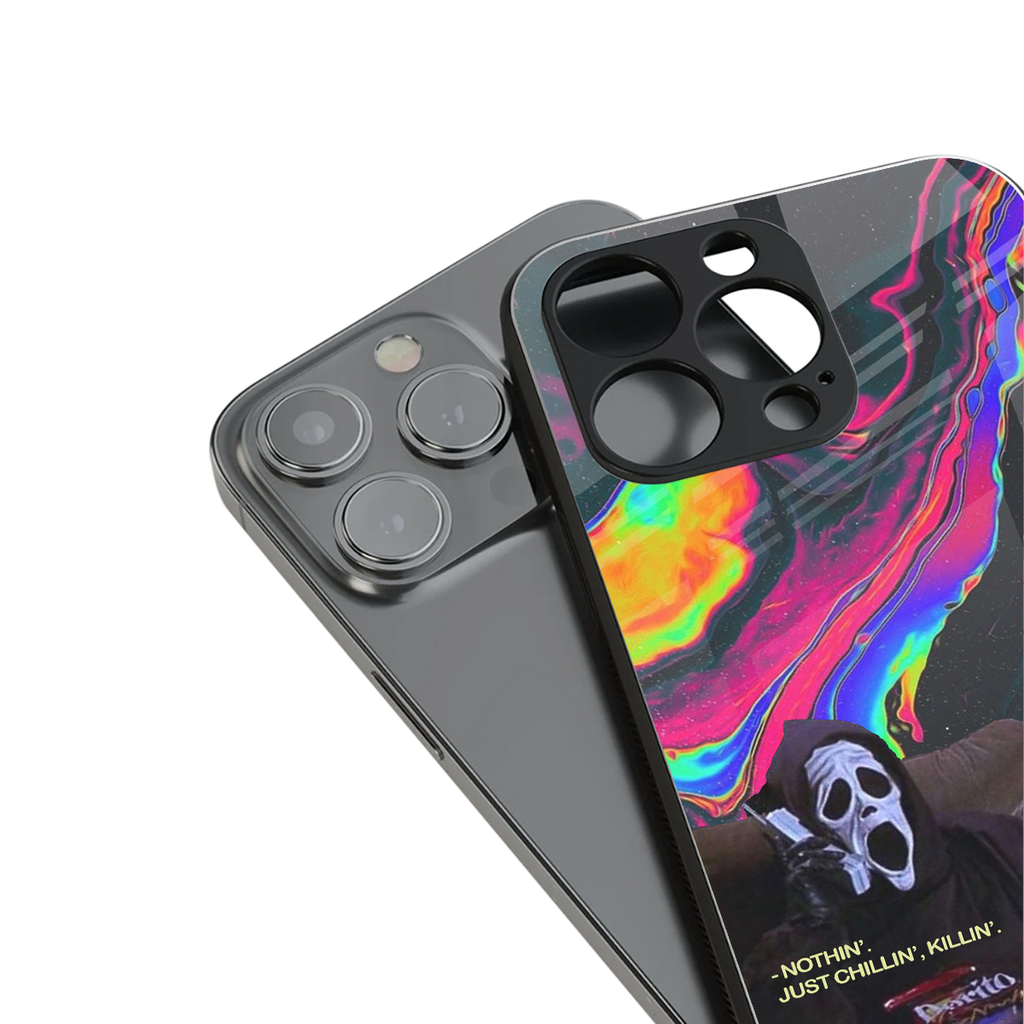 chillin killin back phone cover | glass case for iphone 16
