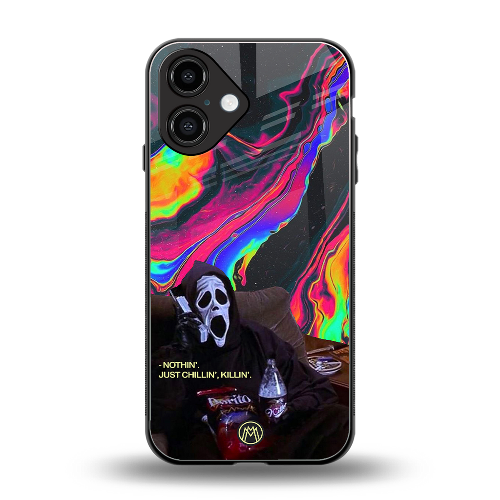 chillin killin back phone cover | glass case for iphone 16