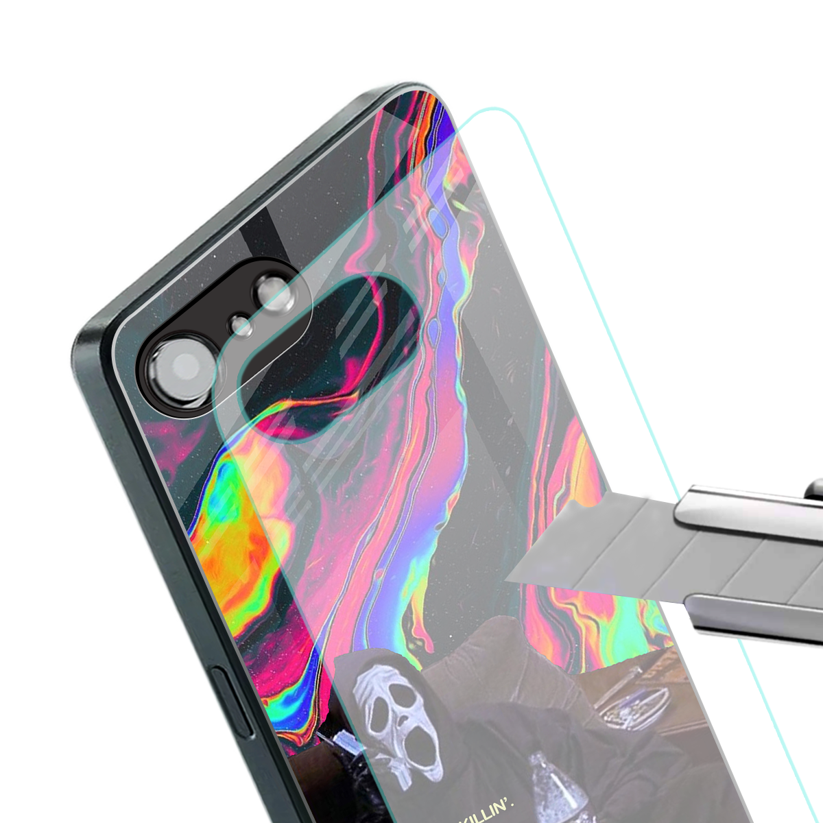 chillin killin back phone cover | glass case for iphone 16e