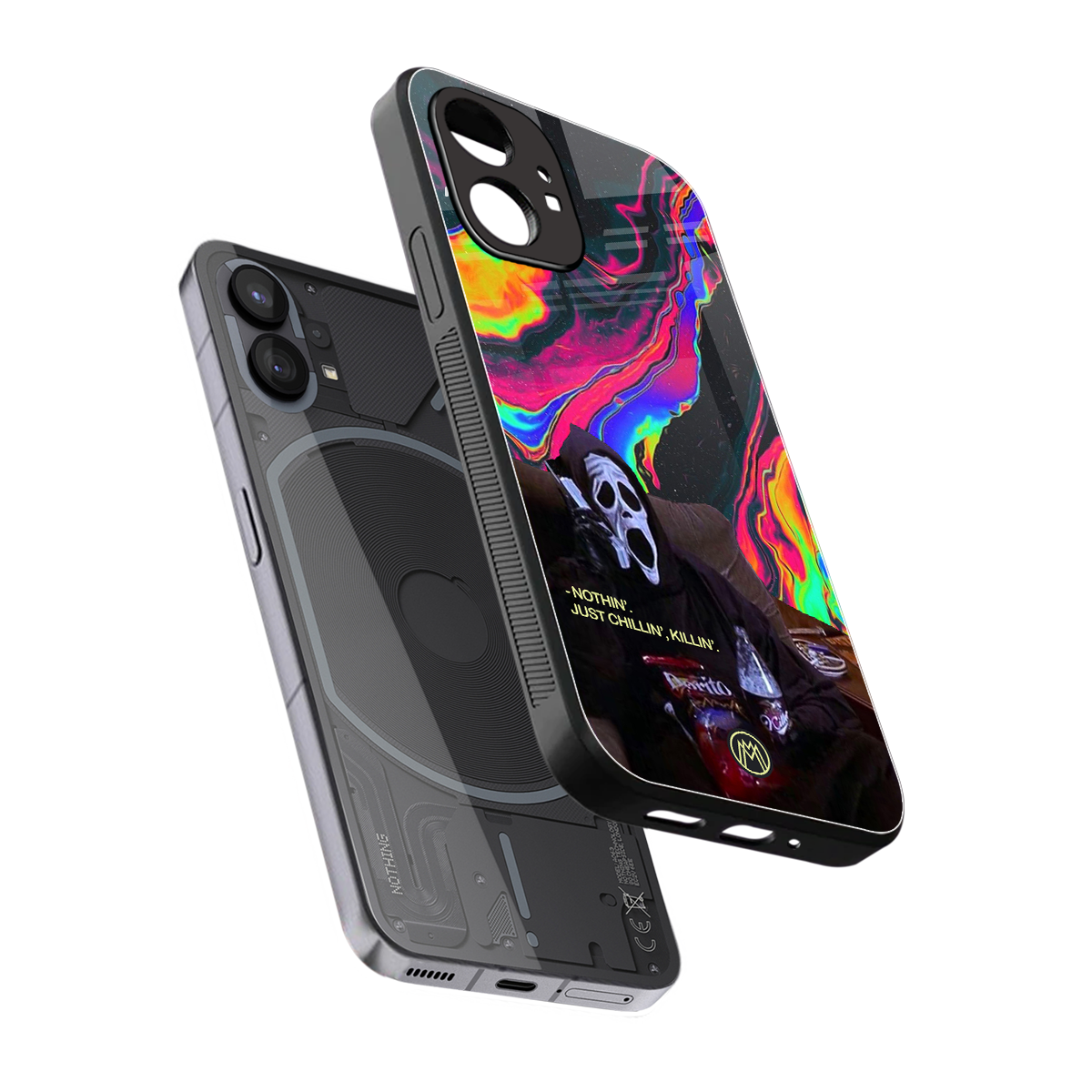 chillin killin back phone cover | glass case for nothing phone 1