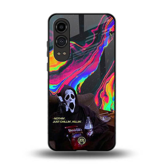 chillin killin back phone cover | glass case for oneplus nord ce 4 lite