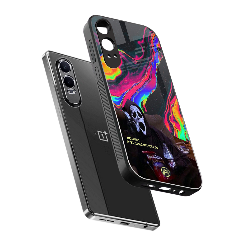 chillin killin back phone cover | glass case for oneplus nord ce 4 lite