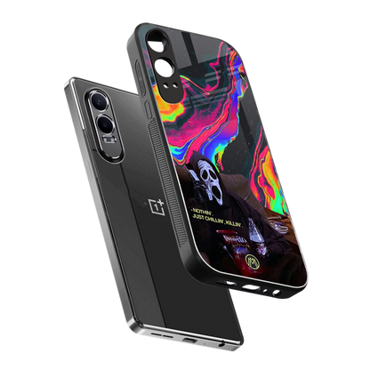 chillin killin back phone cover | glass case for oneplus nord ce 4 lite
