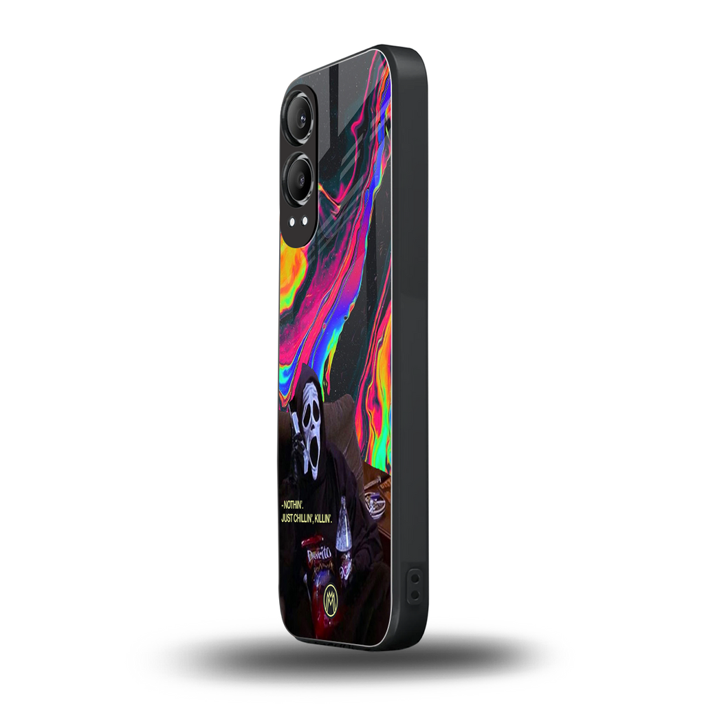 chillin killin back phone cover | glass case for oneplus nord ce 4 lite