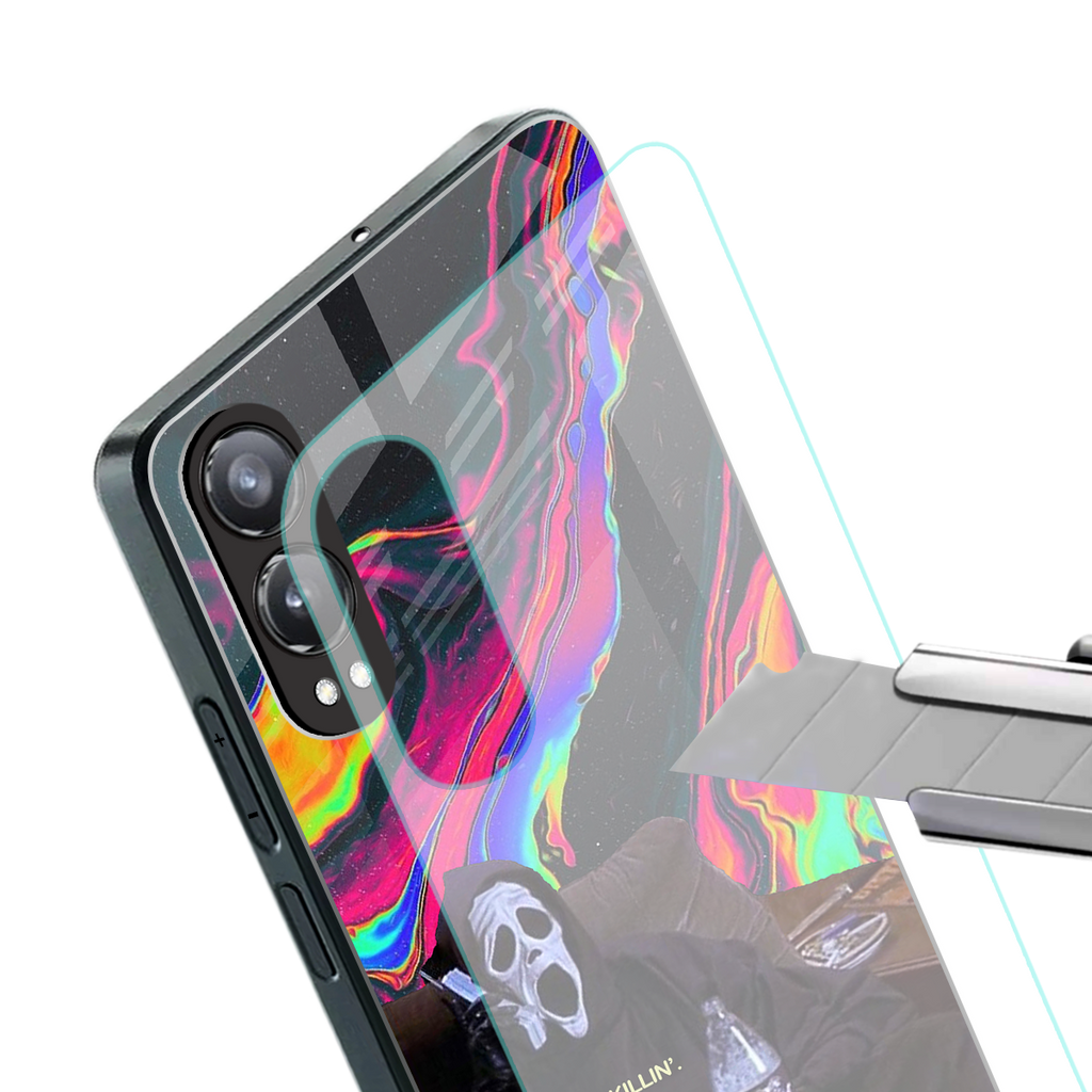 chillin killin back phone cover | glass case for oneplus nord ce 4 lite