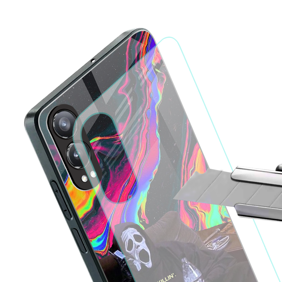 chillin killin back phone cover | glass case for oneplus nord ce 4 lite