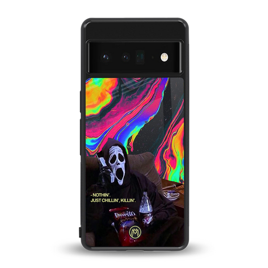 chillin killin back phone cover | glass case for google pixel 6 pro