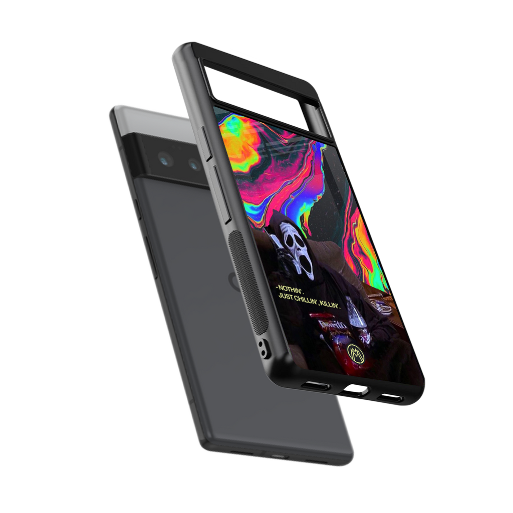 chillin killin back phone cover | glass case for google pixel 6 pro