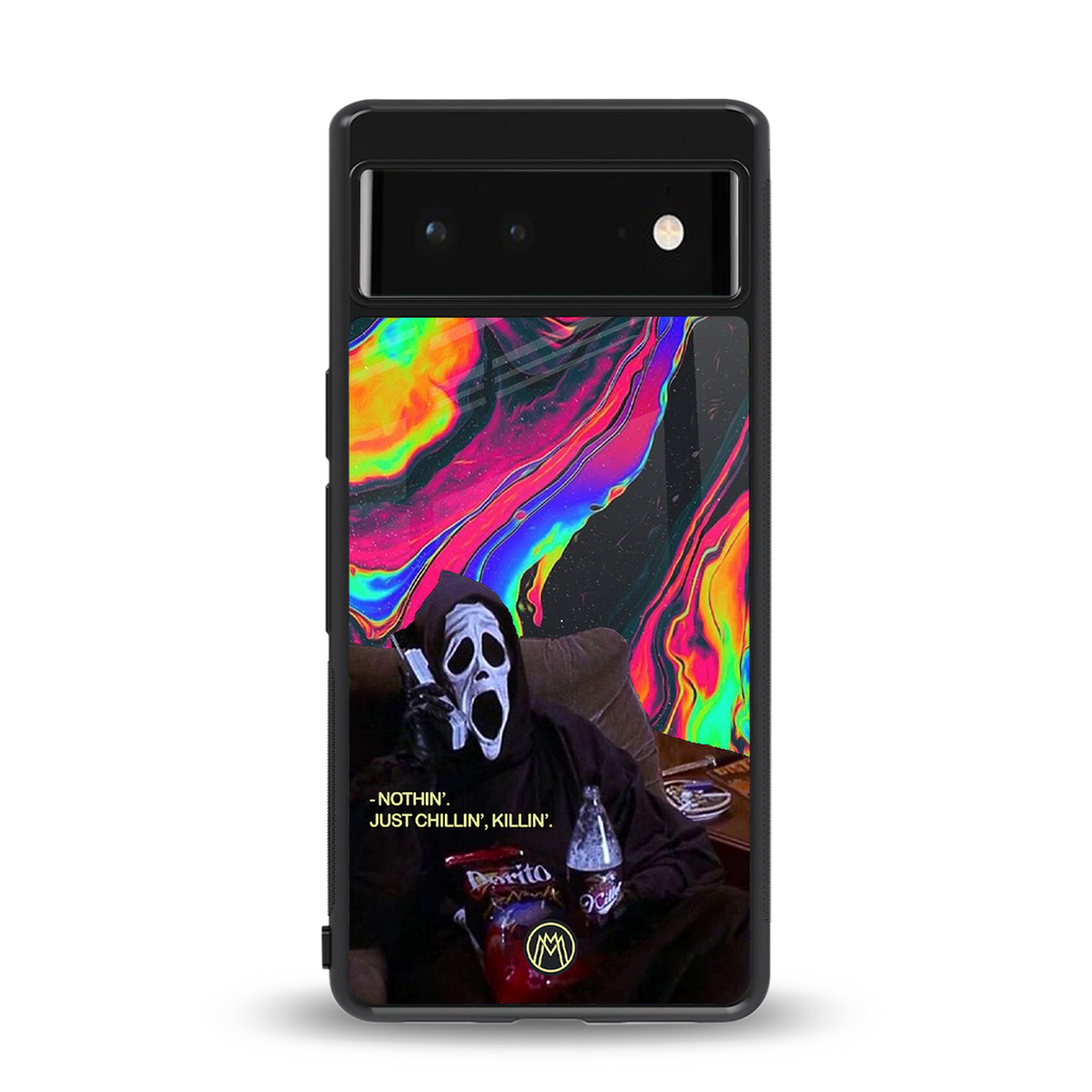 chillin killin back phone cover | glass case for google pixel 6