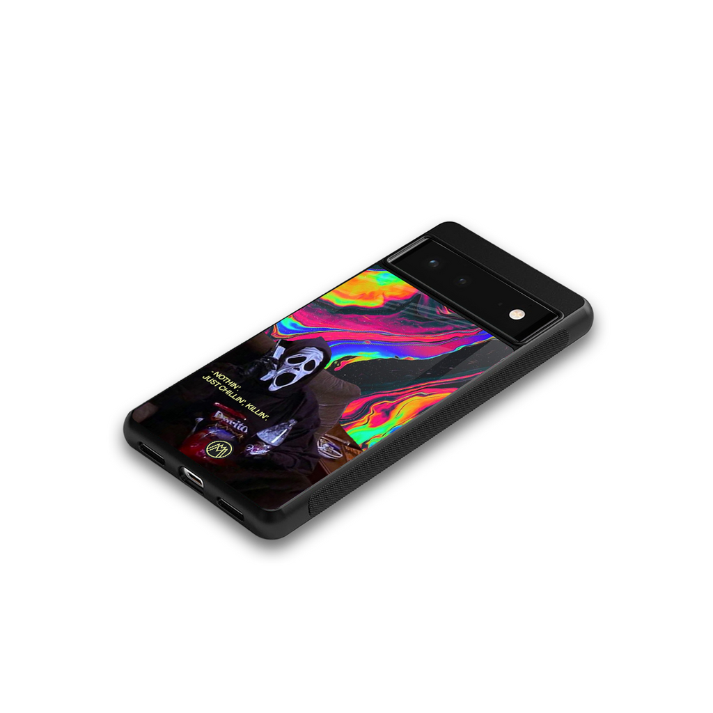 chillin killin back phone cover | glass case for google pixel 6