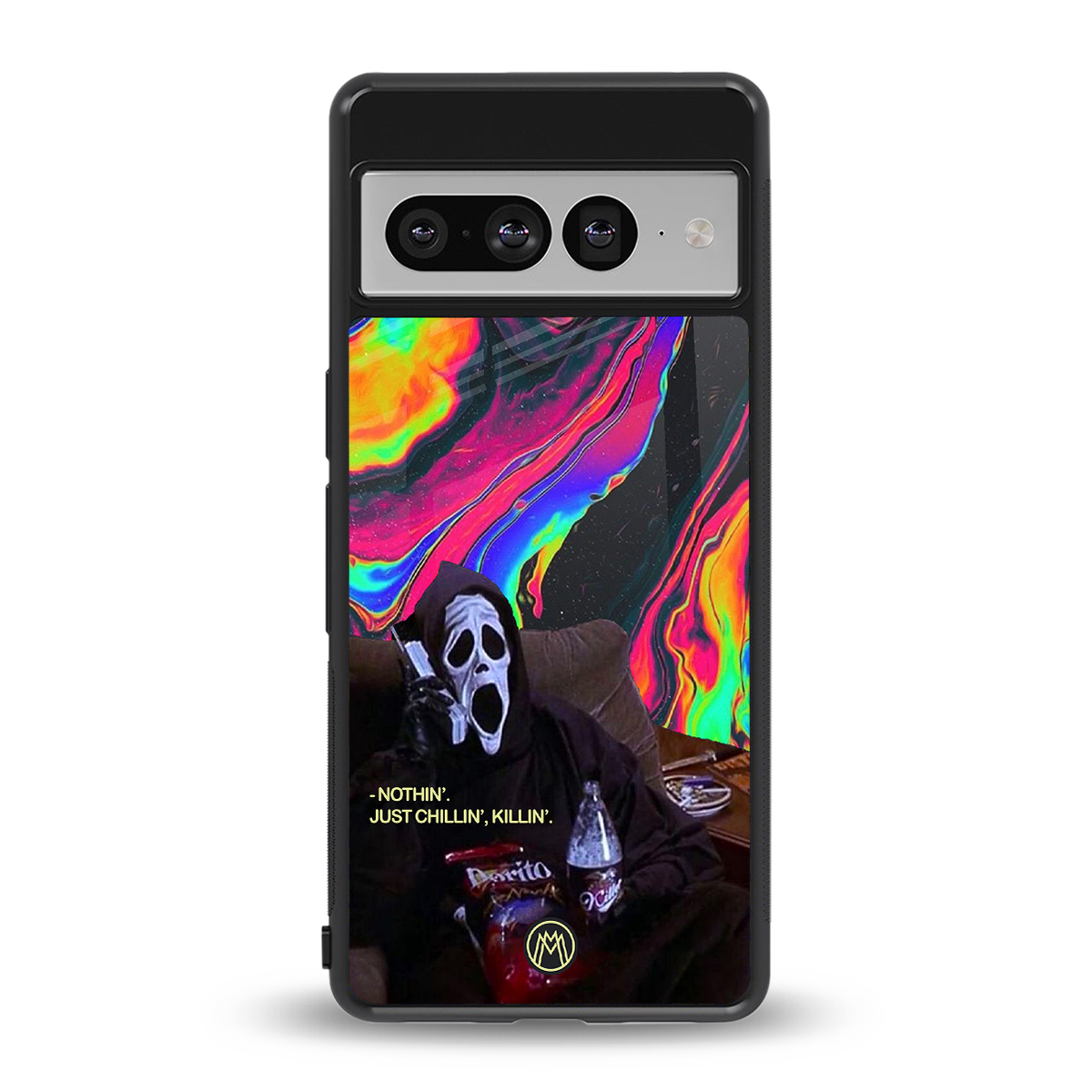 chillin killin back phone cover | glass case for google pixel 7 pro