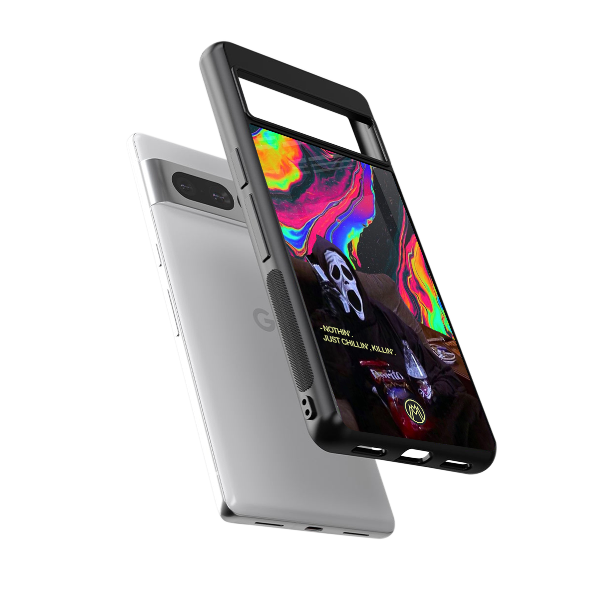 chillin killin back phone cover | glass case for google pixel 7 pro