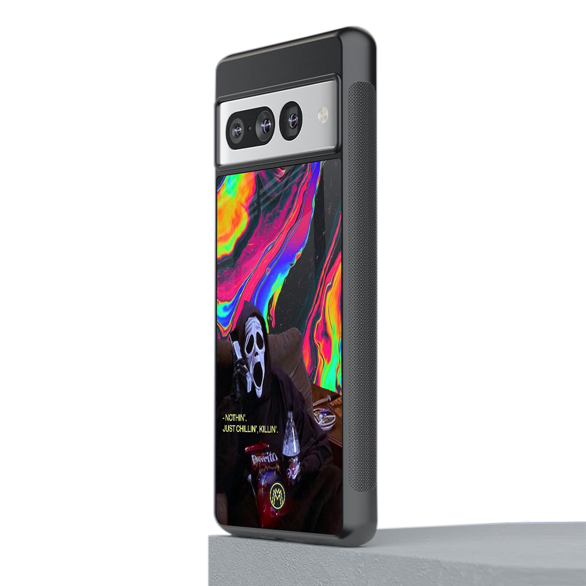 chillin killin back phone cover | glass case for google pixel 7 pro