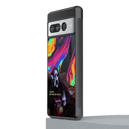 chillin killin back phone cover | glass case for google pixel 7 pro
