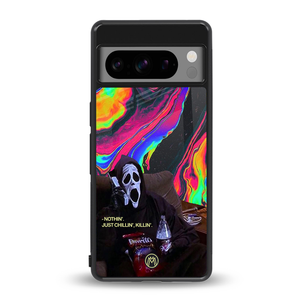chillin killin back phone cover | glass case for google pixel 8 pro