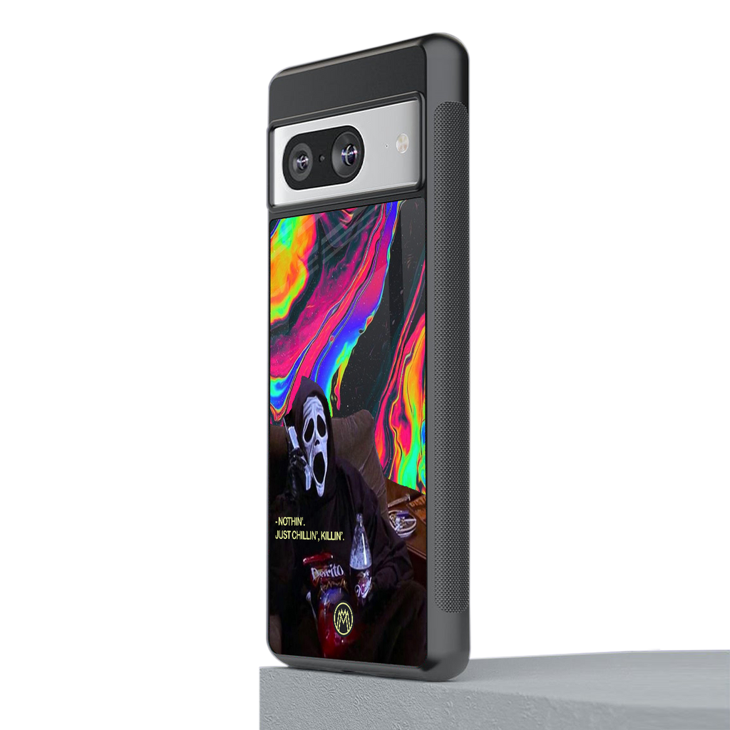 chillin killin back phone cover | glass case for Google Pixel 8