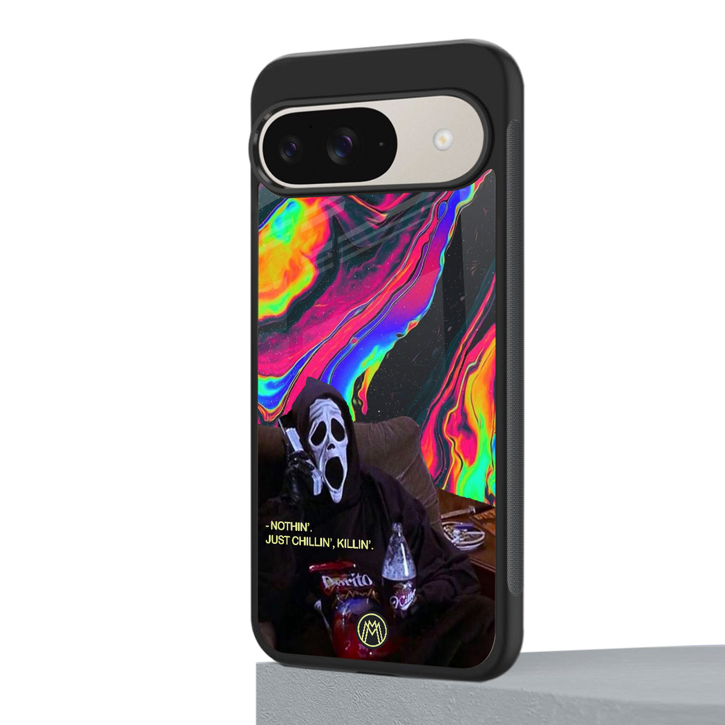 chillin killin back phone cover | glass case for google pixel 9