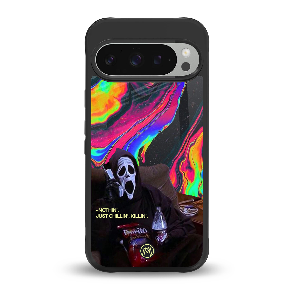chillin killin back phone cover | glass case for google pixel 9 pro xl