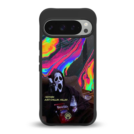 chillin killin back phone cover | glass case for google pixel 9 pro xl