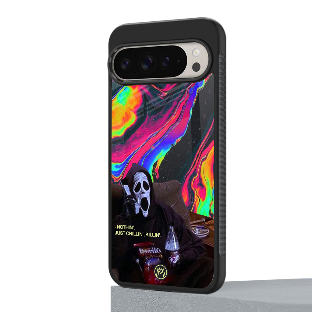 chillin killin back phone cover | glass case for google pixel 9 pro xl