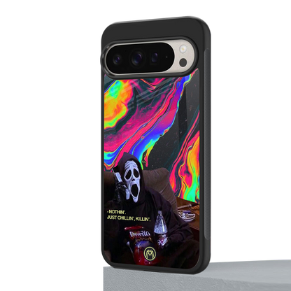 chillin killin back phone cover | glass case for google pixel 9 pro xl