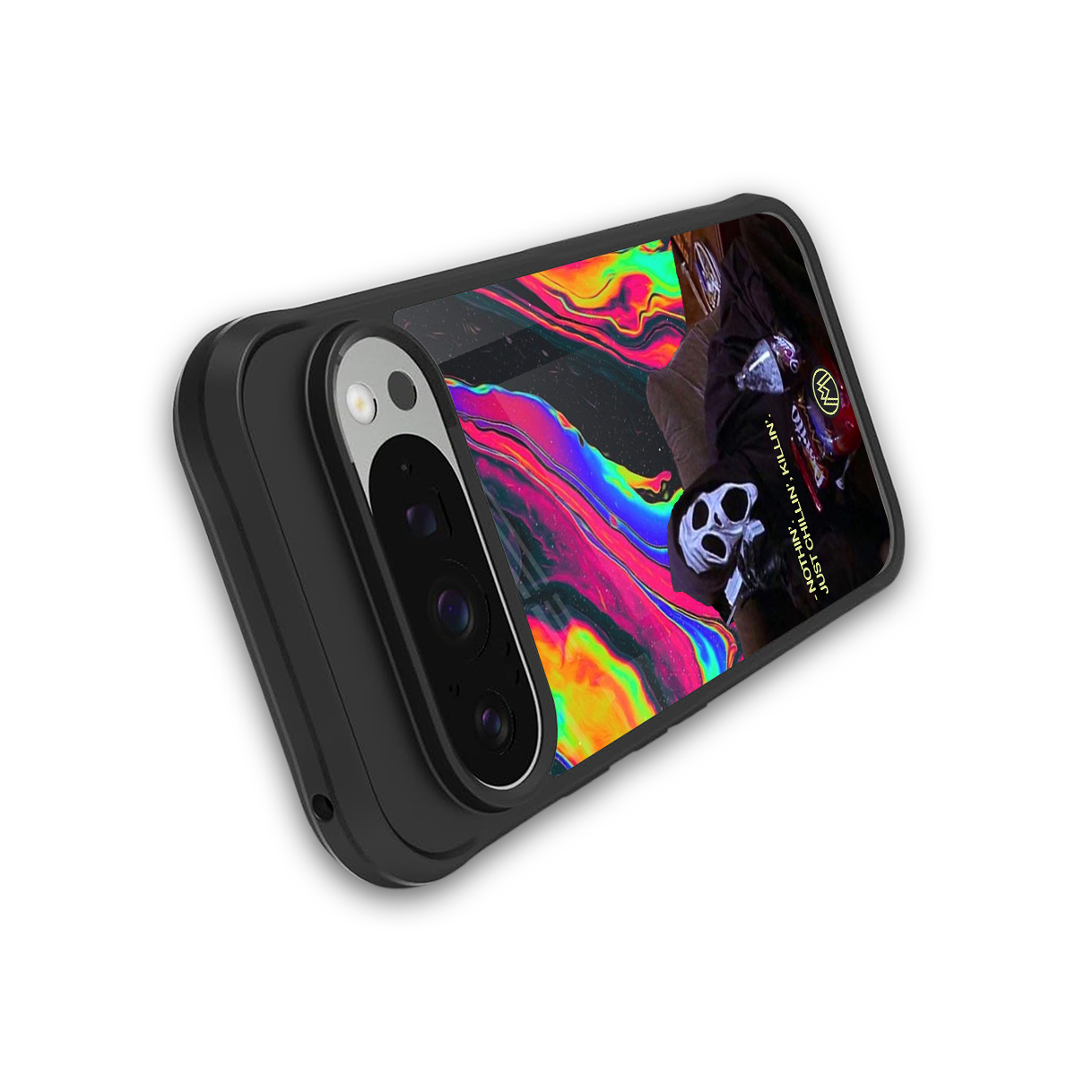 chillin killin back phone cover | glass case for google pixel 9 pro xl