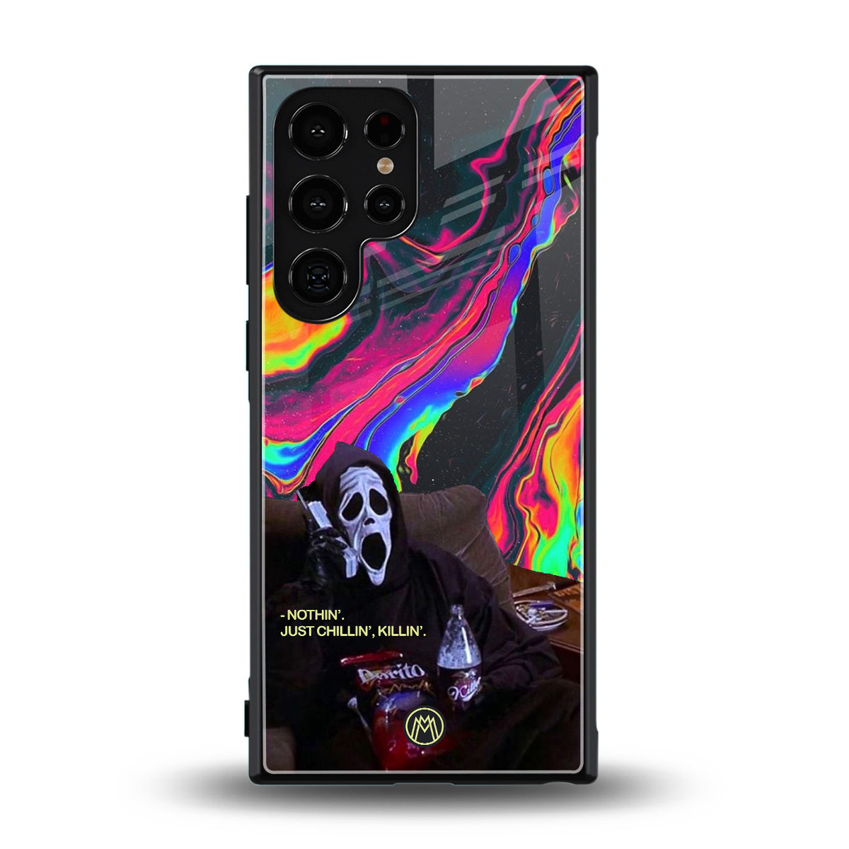 chillin killin back phone cover | glass case for samsung galaxy s23 ultra