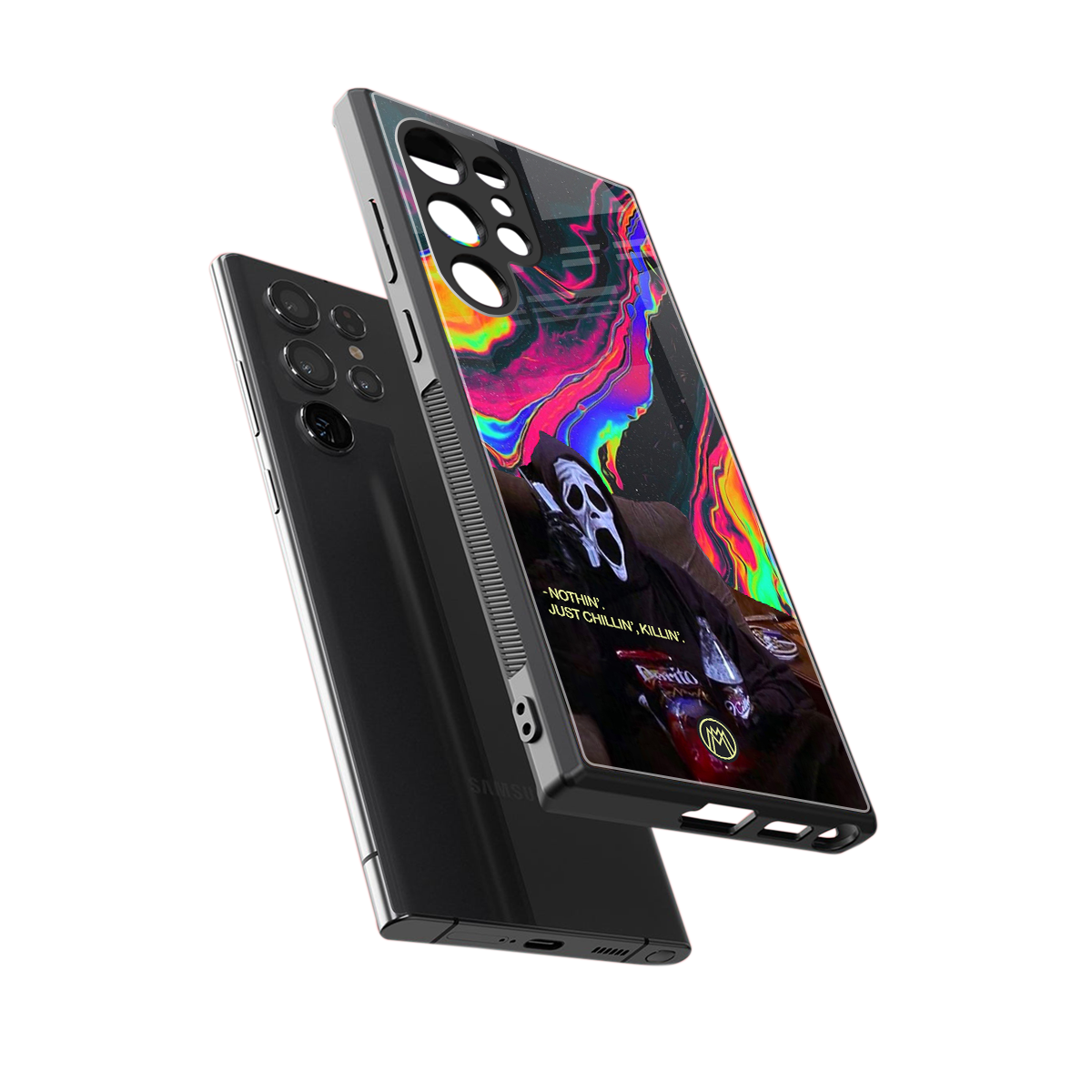 chillin killin back phone cover | glass case for samsung galaxy s23 ultra