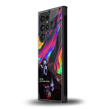 chillin killin back phone cover | glass case for samsung galaxy s23 ultra