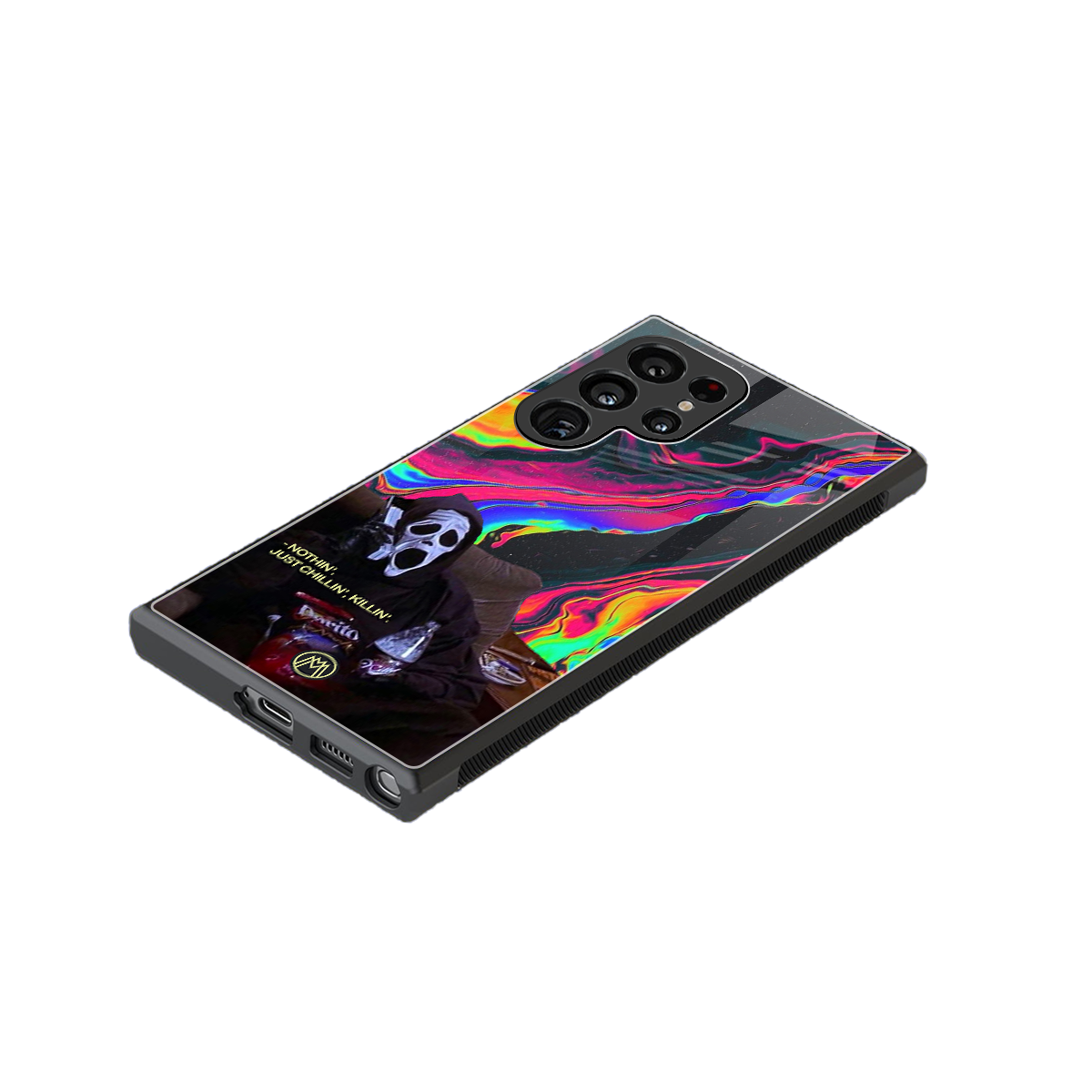 chillin killin back phone cover | glass case for samsung galaxy s23 ultra