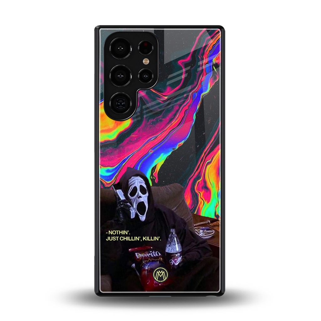 chillin killin back phone cover | glass case for samsung galaxy s25 ultra
