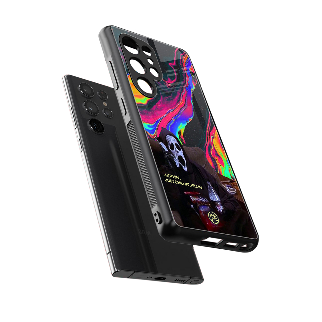 chillin killin back phone cover | glass case for samsung galaxy s25 ultra