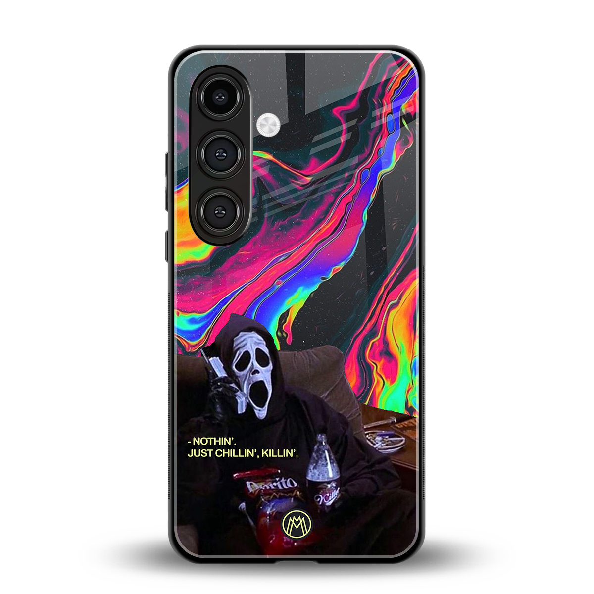 chillin killin back phone cover | glass case for samsung galaxy s23 plus