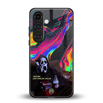 chillin killin back phone cover | glass case for samsung galaxy s23 plus