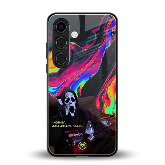 chillin killin back phone cover | glass case for samsung galaxy s23 plus