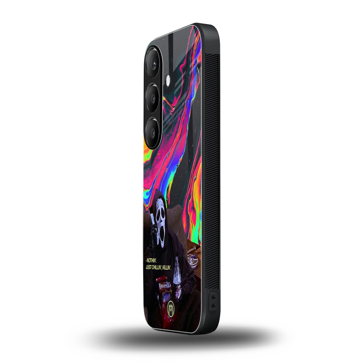 chillin killin back phone cover | glass case for samsung galaxy s23 plus